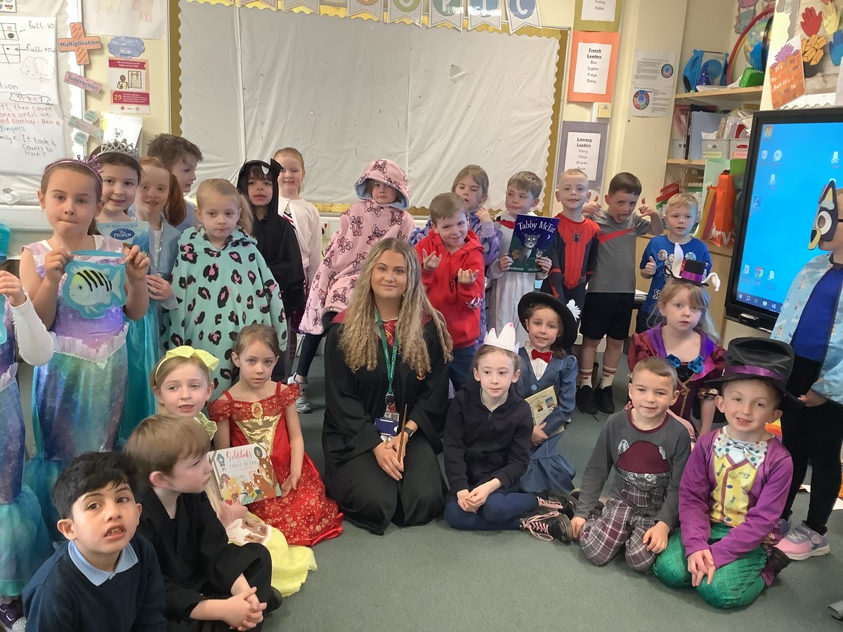 P2A all ready for World Book Day. They loved bringing in their favourite books and exchanging new ones from the class library! #WorldBookDay2024