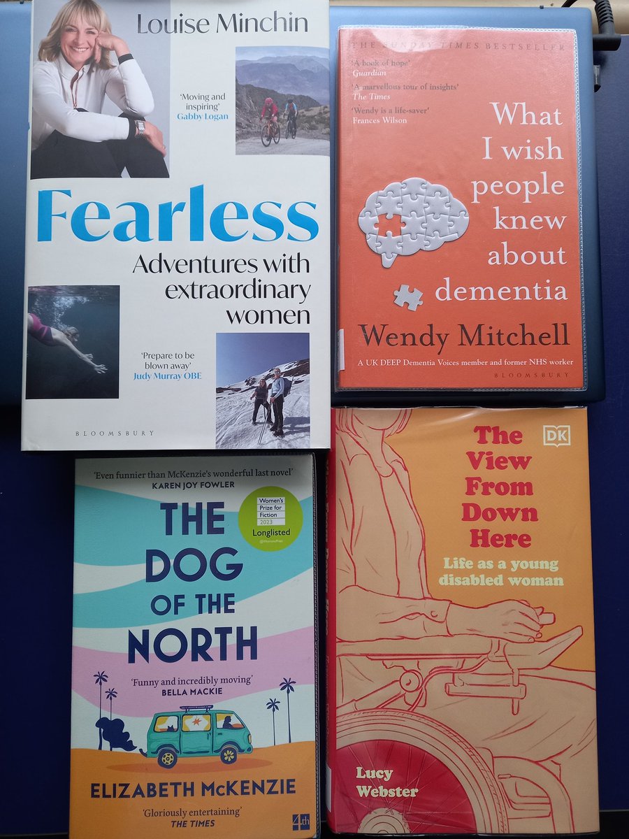 Notable women authors for #InternationalWomensDay? Here's a selection from my bedside table, mostly borrowed from <a href="/StaffsLibraries/">Staffordshire Libraries</a>...