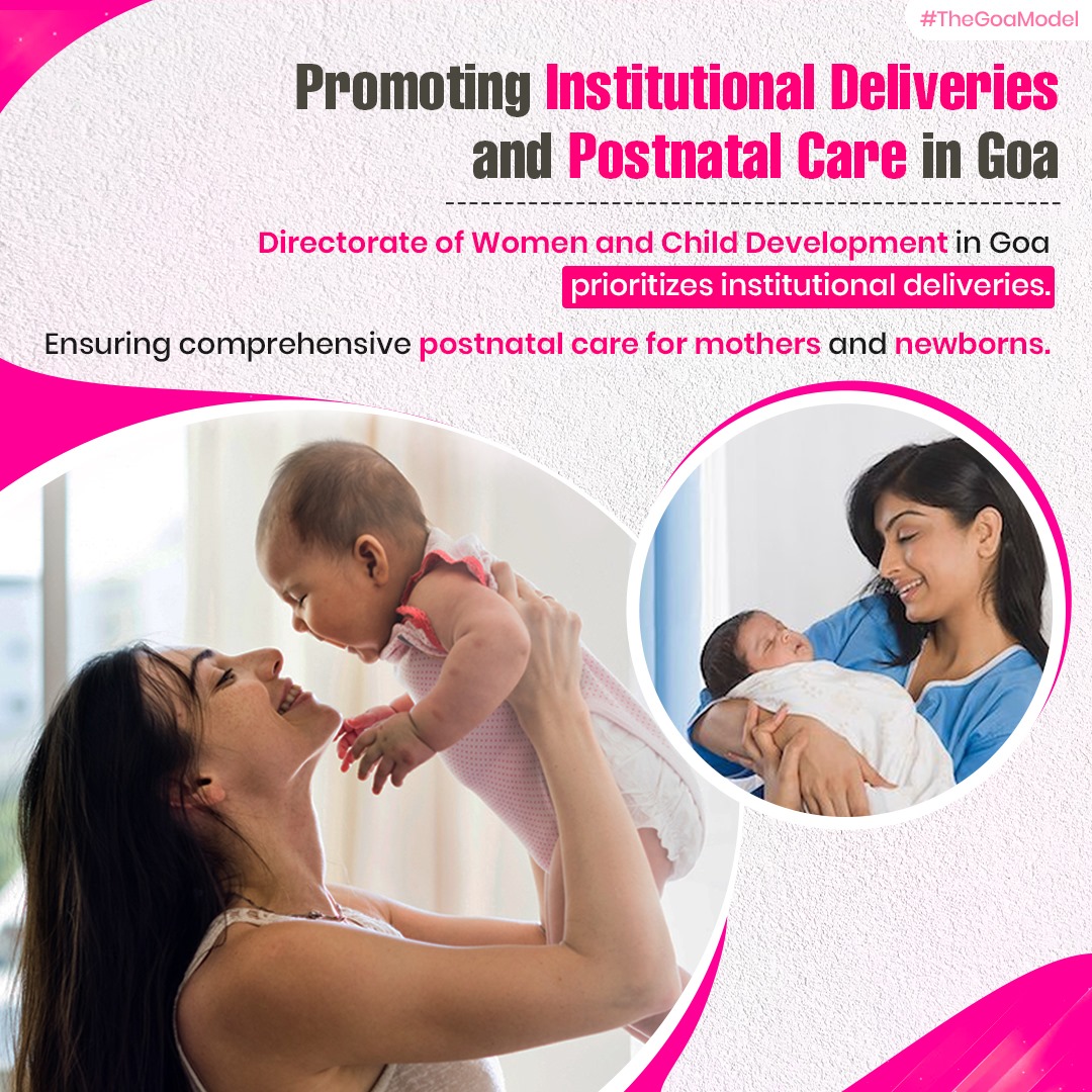 Goa's Directorate of Women and Child Development promotes institutional deliveries and postnatal care, ensuring the well-being of mothers and newborns. #MaternalHealth #InternationalWomensDay #TheGoaModel
#DWCDGoa #MaternalHealth #PostnatalCare #InstitutionalDeliveries