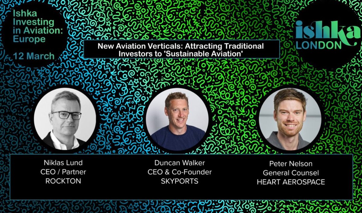 Rockton CEO, Niklas Lund to speak at Ishka Investing in Aviation: Europe in London, 12 March #sustainableaviation <a href="/IshkaTeam/">Ishka</a> Find out more: london2024.ishkaglobal.com