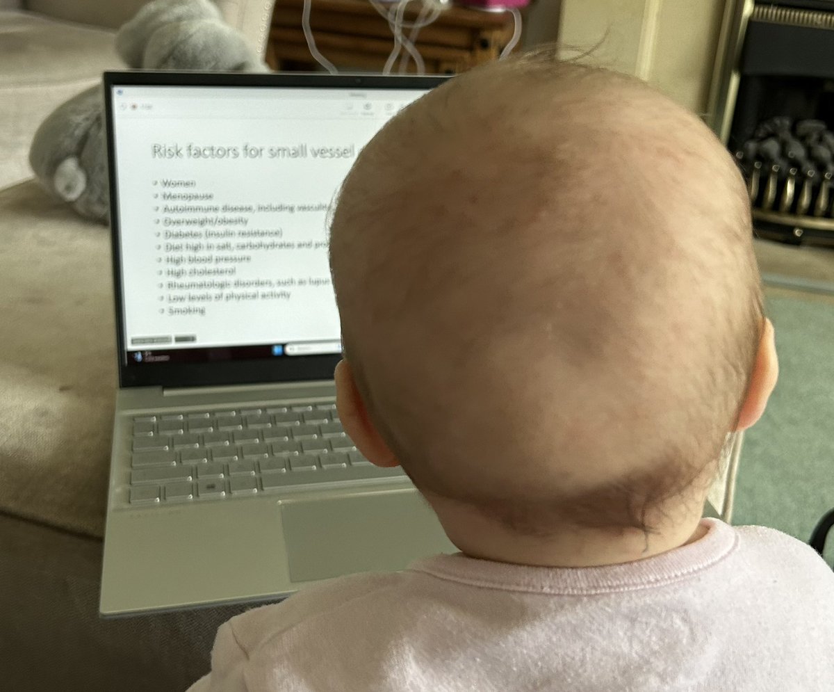 Possibly the youngest delegate at the <a href="/UKCardiacPath/">Cardiac Path Network</a> annual educational meeting 🔬🫀
But 🤫 she’s using my link to join online 🙈🙊