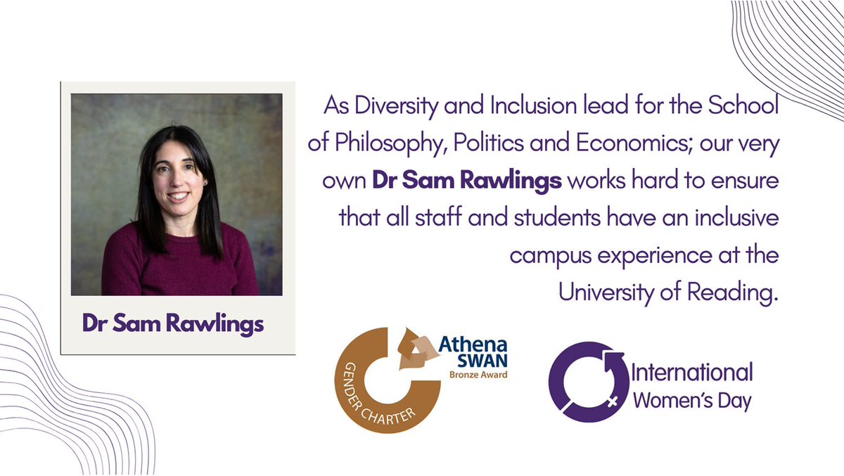 Championing diversity is our very own Dr Sam Rawlings -  Who continues to develop and change the way we experience inclusion at UoR!! #AthenaSwan✨#InternationalWomensDay2024
