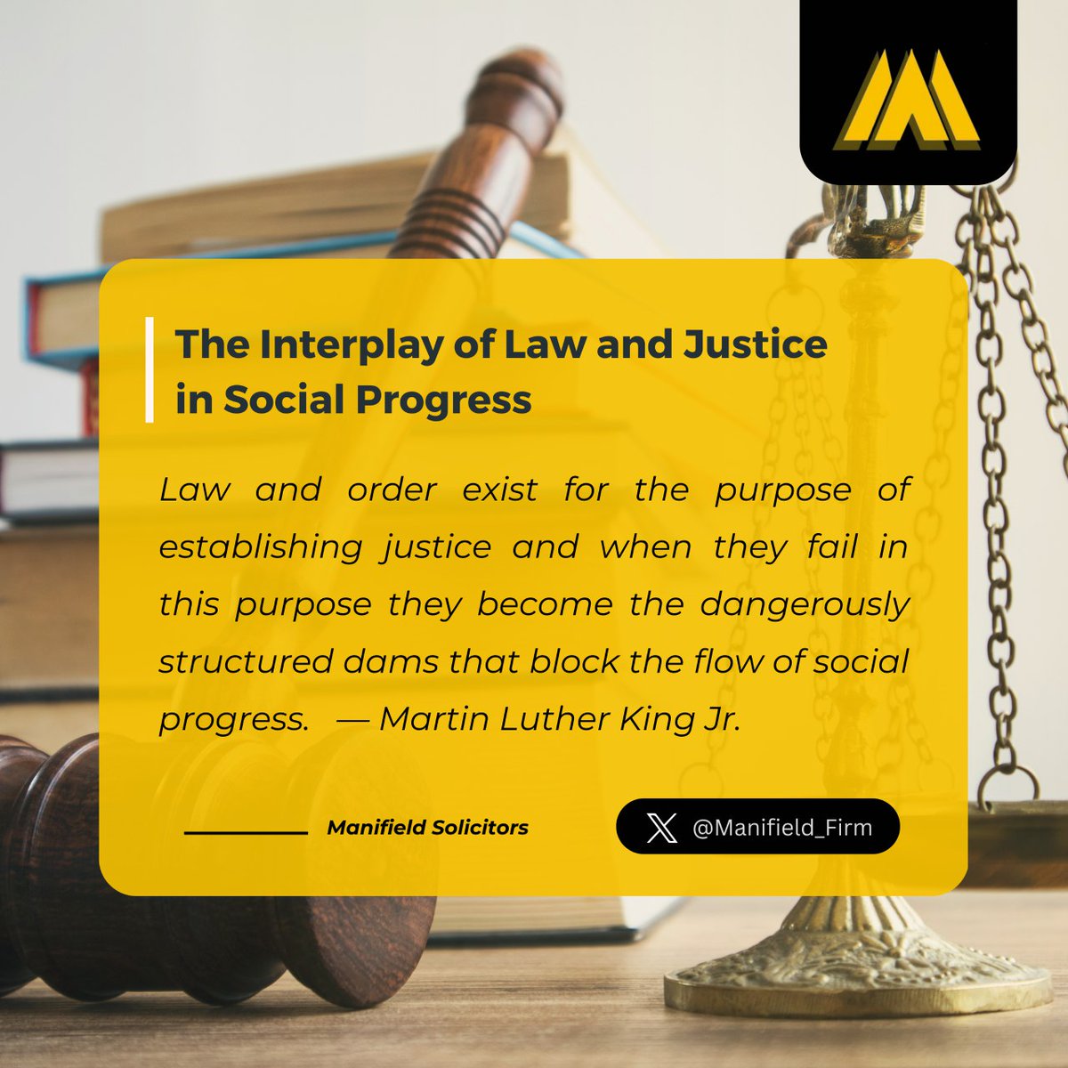 Reflecting on the Essence of Justice: Law and order are meant to uphold justice, but when they falter, they hinder societal progress. Join us in exploring the critical intersection of law and social justice.

#LawAndOrder #SocialJustice #JusticeMatters #ManifieldSolicitors