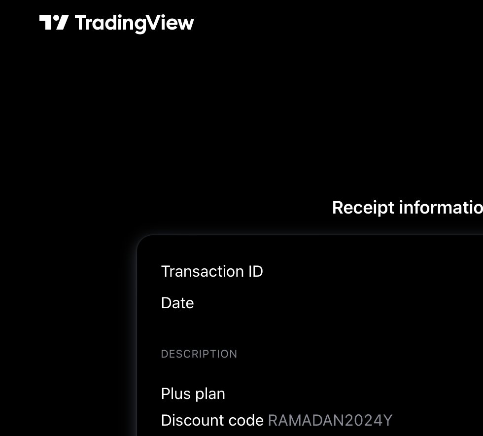 Buying TradingView premium with Ramadan discount code hits really different