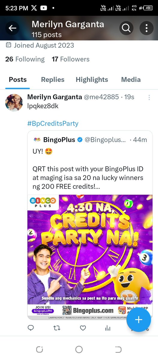 me42885's tweet photo. @Bingoplusph #BpCreditsParty
. https://t.co/lSO9qUJ2wX