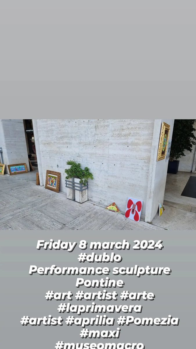 antoniotaormin6's tweet photo. Friday 8 march 2024 #dublo
Performance sculpture Pontine
#art #artist #arte #laprimavera
#artist #aprilia #Pomezia #maxi
#museomacro #museomacrovianizza
the experimental anthropological artistic laboratory on Pontine culture
#museodelprado #museoreinasofia https://t.co/jluLDc4kDe