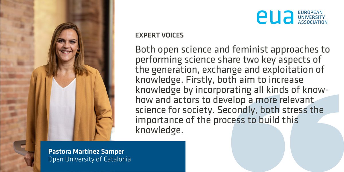 Integrating #feminism into #OpenScience leads to more relevant and inclusive policies and practices within the scientific field. @pastorams shares her insights on the matter 👉 buff.ly/4a5YDaj From @euatweets #IWD2024 #InternationalWomensDay