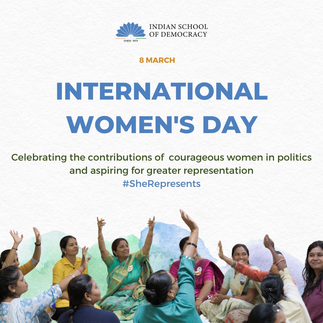 isd2047's tweet image. Happy Women's Day! 🌟 Celebrating remarkable women shaping Indian politics. Honouring their contributions, we renew our commitment to empowering principled women leaders. Strengthening #SheRepresents program, ensuring gender balance with at least 50% women participants #WomensDay