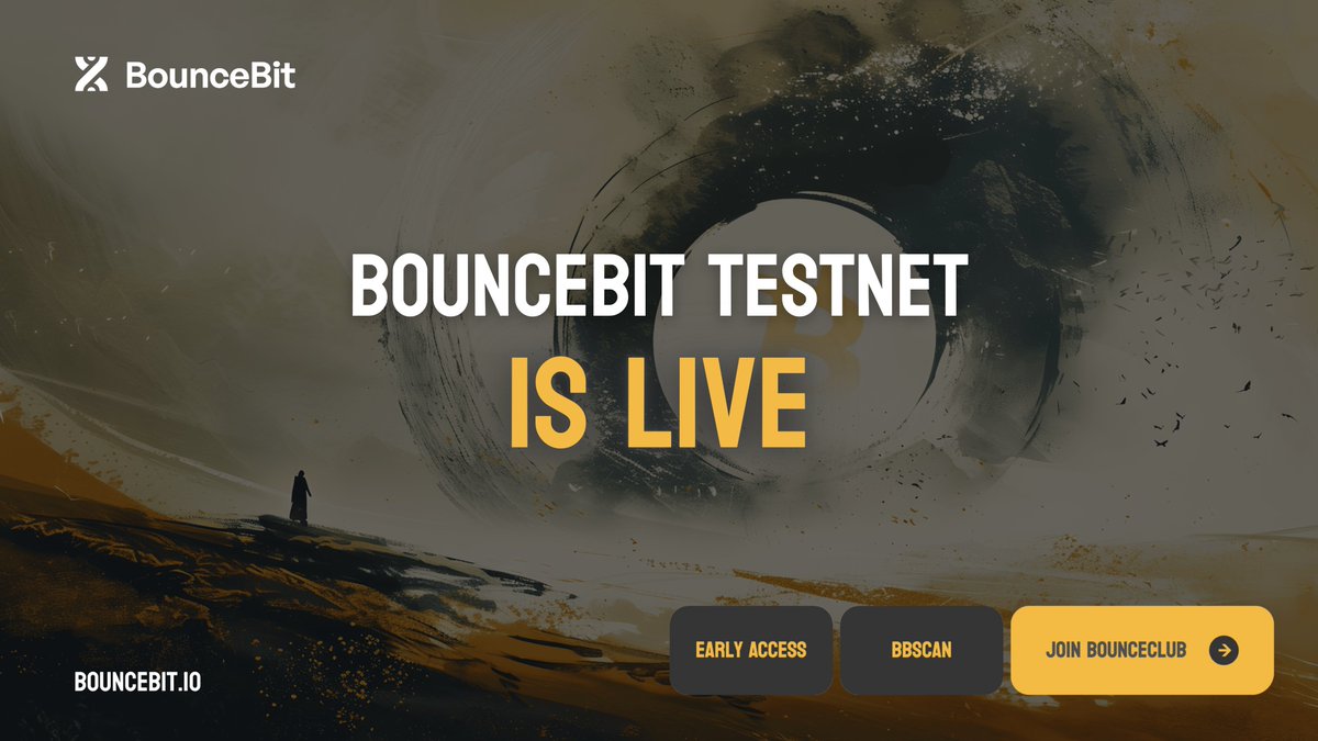 BounceBit Testnet is now officially LIVE! It's time to experience firsthand: ⚫️⚪️BounceClub East-to-West Event ⚫️⚪️BBScan ⚫️⚪️Dual-token liquid staking Claim your BounceClub, get your $BB coins and stake your #BTC 📍bouncebit.io 👇🧵