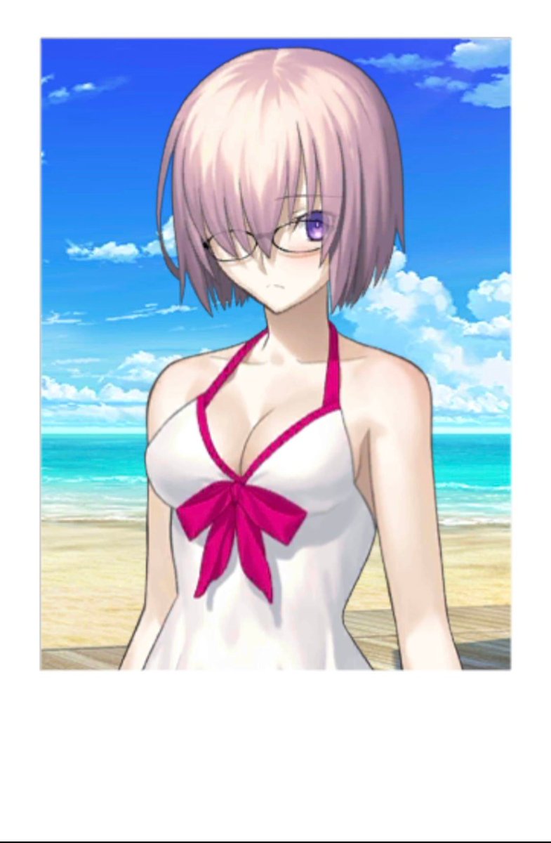 マシュ・キリエライト(Fate) ,常夏の水着 「(⁠っ⁠˘⁠з⁠(⁠˘⁠⌣⁠˘⁠ ⁠) 」|はるかっぱのイラスト