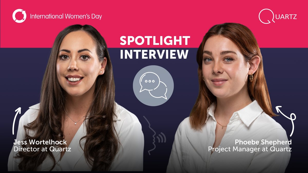 In honour of International Women's Day, We’re delighted to share a spotlight interview with Quartz’s first female director, Jessica Wortelhock, interviewed by Project Manager, Phoebe Shepherd.

 Click the link below to read the full article:
lnkd.in/e8iMwND7

#iwd2024