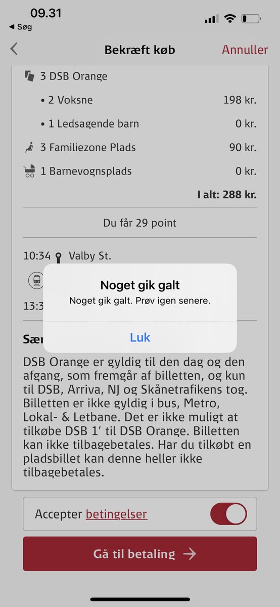 CFlyvbjerg's tweet photo. @omDSB Her på app’en og en lignende fejl via hjemmesiden. 👇🏽 https://t.co/znLA8twwl3