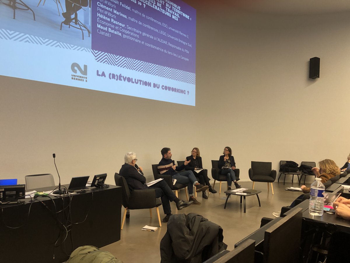 👉Retour en 📺 du colloque “La (R)évolution du #coworking” à la <a href="/MshBretagne/">MSHBretagne</a> avec <a href="/UnivRennes_2/">Université Rennes 2</a> et <a href="/umr_ESO/">Laboratoire Espaces et SOciétés</a> 
➡️periwork.hypotheses.org/colloque-la-re…