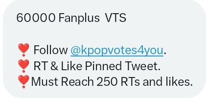 lvrspjss's tweet image. ‼️ FANPLUS Deal for #ENHYPEN_JAY ❤️

💗 60000 Fanplus VTS

RULES
❣️Follow @kpopvotes4you
❣️ RT and like pinned tweet
❣️ this tweet must reach 250 RTS and LIKES

#ENFuelUp #ENVOOSTERS