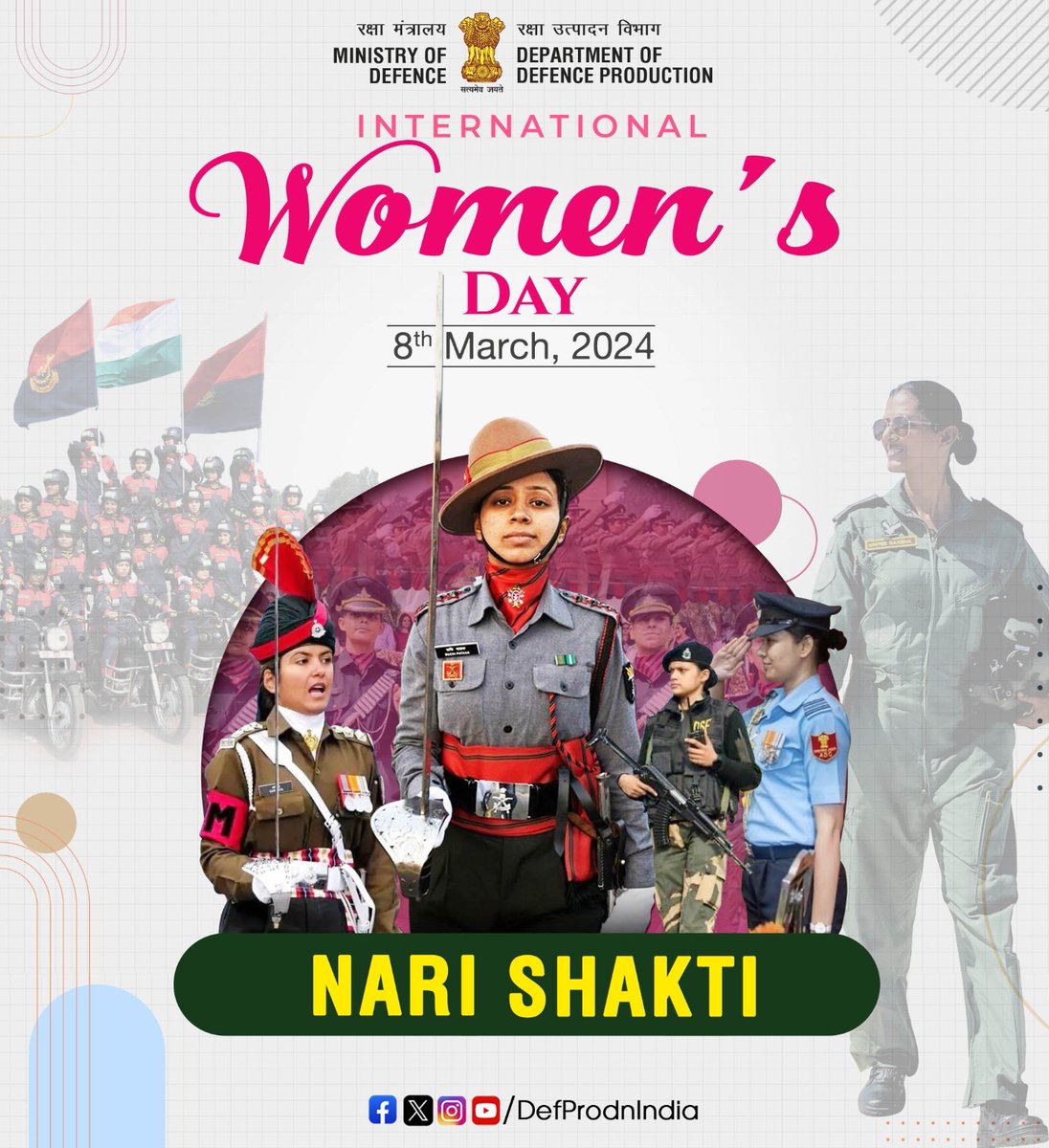 Saluting the unstoppable #NariShakti in Indian Defence & #ArmedForces on this #InternationalWomensDay   . Their courage, dedication, & strength inspire us all. Let's celebrate their remarkable contributions to our nation's security and progress. #InternationalWomensDay2024