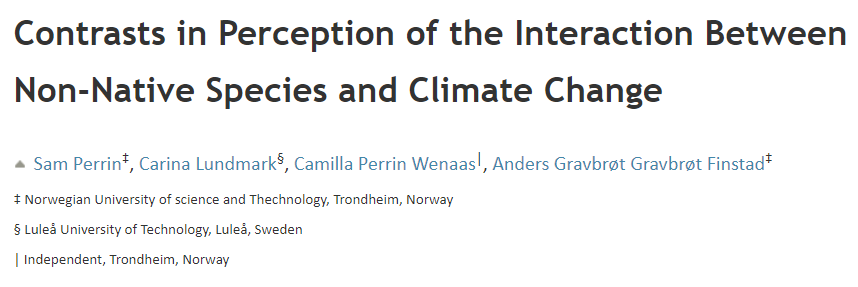 Research uncovers contrasting perceptions among fishers, managers, and scientists on the management of non-native species in the face of climate change, highlighting the need for collaborative strategies. 🔗 doi.org/10.3897/arphap…