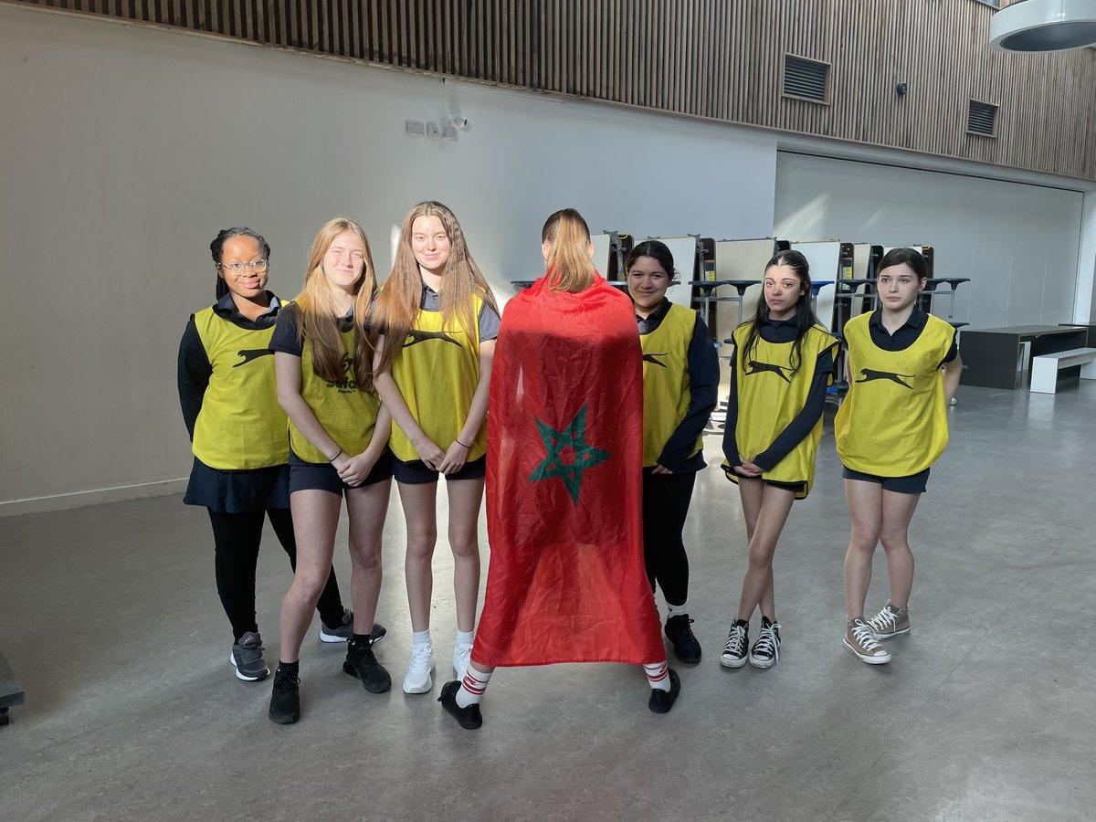 OPHS_PE's tweet photo. @OaksParkHigh Year 10 girls have started the day off well. Who will win, England, Spain, Argentina or Morocco? #InternationalWomensDay2024 https://t.co/QnUUD0pByT