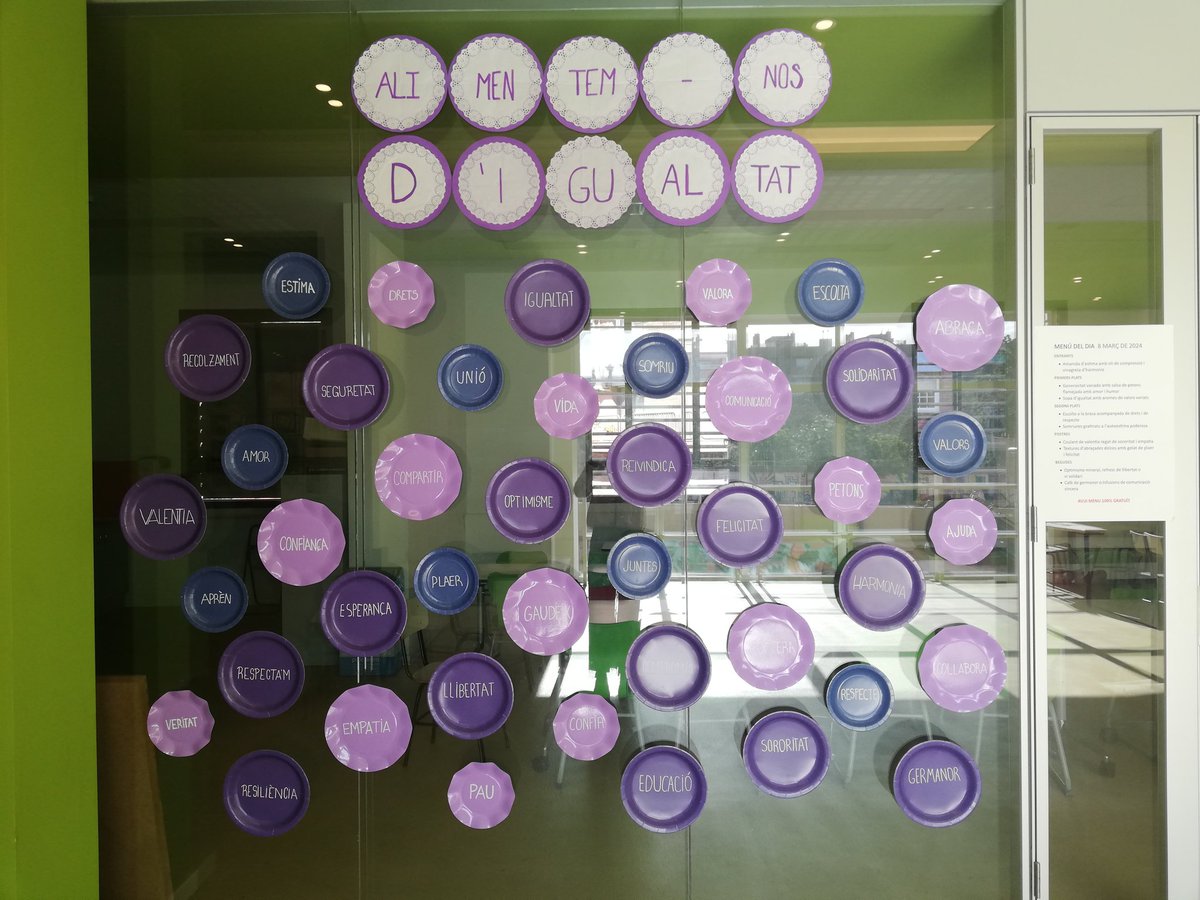 DepPlasticaClot's tweet photo. La instal·lació d'enguany pel 8M, Alimentem-nos d'igualtat. #JECLOT https://t.co/PefHP3EYFf