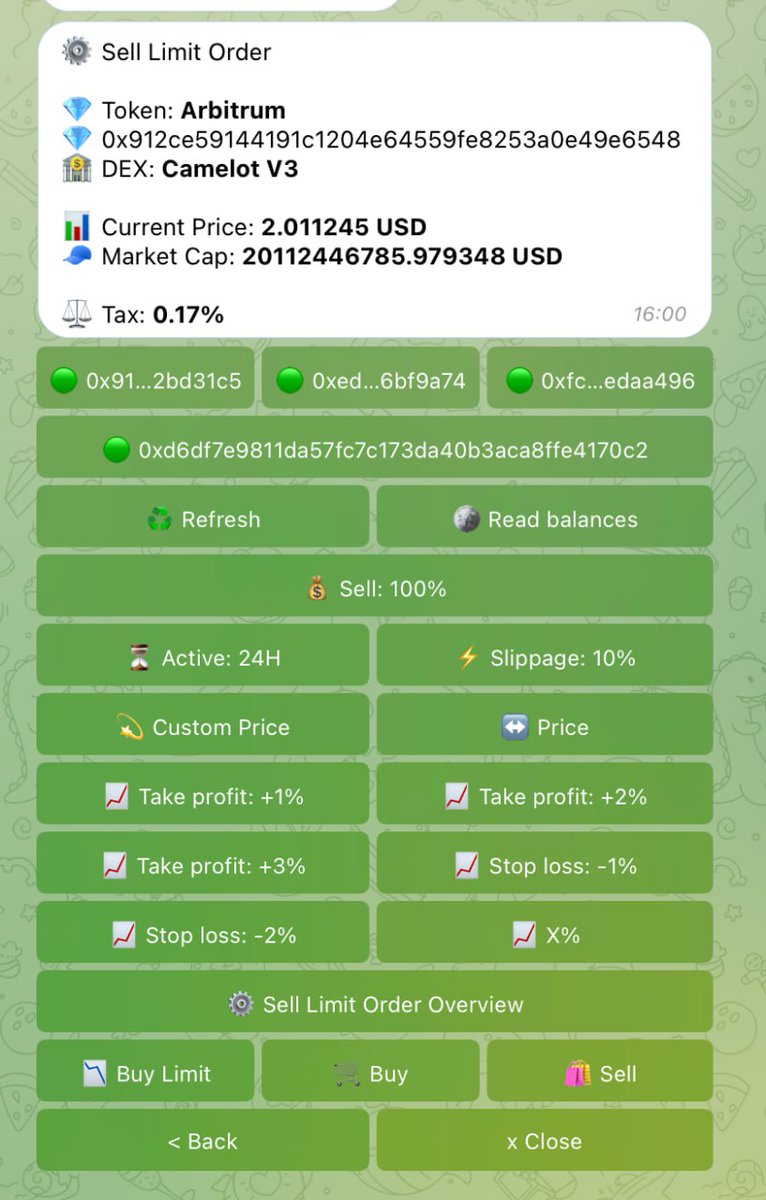 assetik_io's tweet photo. 🤖#Assetik #TradingBot enables traders to stop losses &amp; take profits through LIMIT ORDERS

Create Take-Profit orders for potential price increases or sell limit orders to stop losses in market downturns

💥The Bot offers a user-friendly interface for easy tracking of limit order https://t.co/vREM28AJ1A