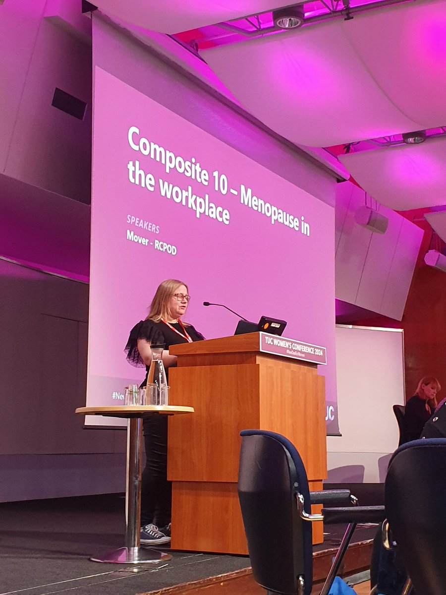 Julia Roberts spoke on the menopause at <a href="/The_TUC/">Trades Union Congress</a> women's conference #NewDealForWomen

"Leaders should undertake training in how to effectively support women who are peri- and post-menopausal and menopause policies should be in place in all work  settings"

neu.org.uk/advice/equalit…