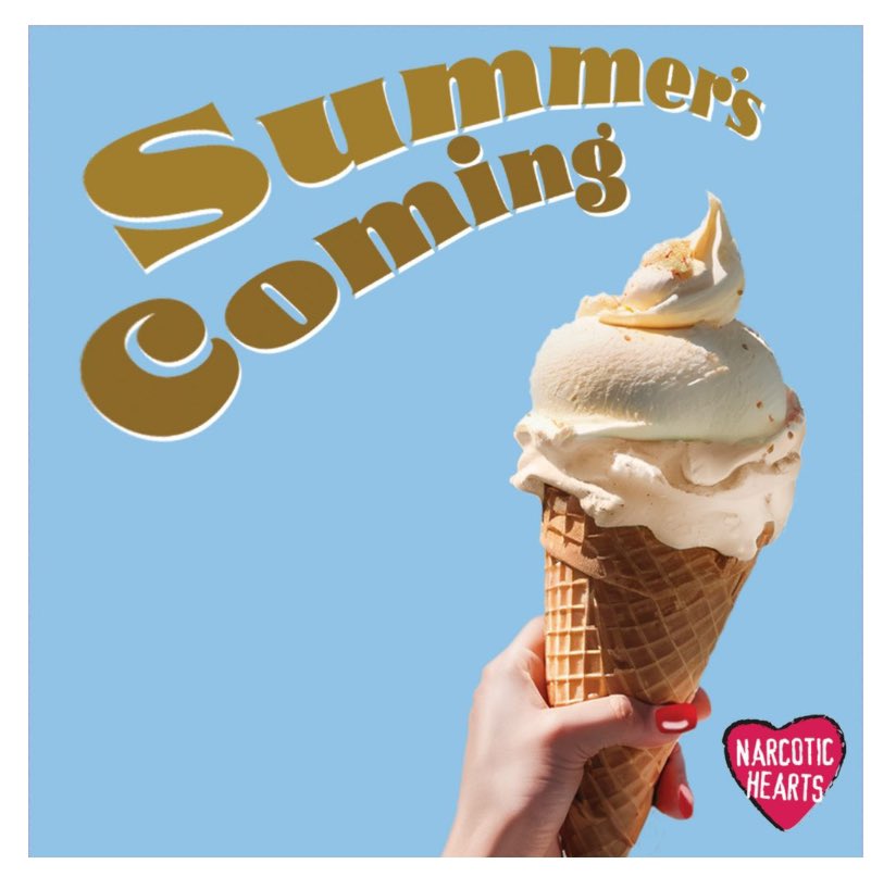 PerfectPopCoOp's tweet image. SUMMER’S COMING! By @narcohearts is @perfectpopcoop official summer anthem for 2024! Releases digitally on Perfect Pop Co-Op 31/05/24. Narco 099.
#summerscoming #summerscoming24 #narcotichearts #perfectpopcoop #newsingle #perfectpopcoopnewrelease #summeranthem24