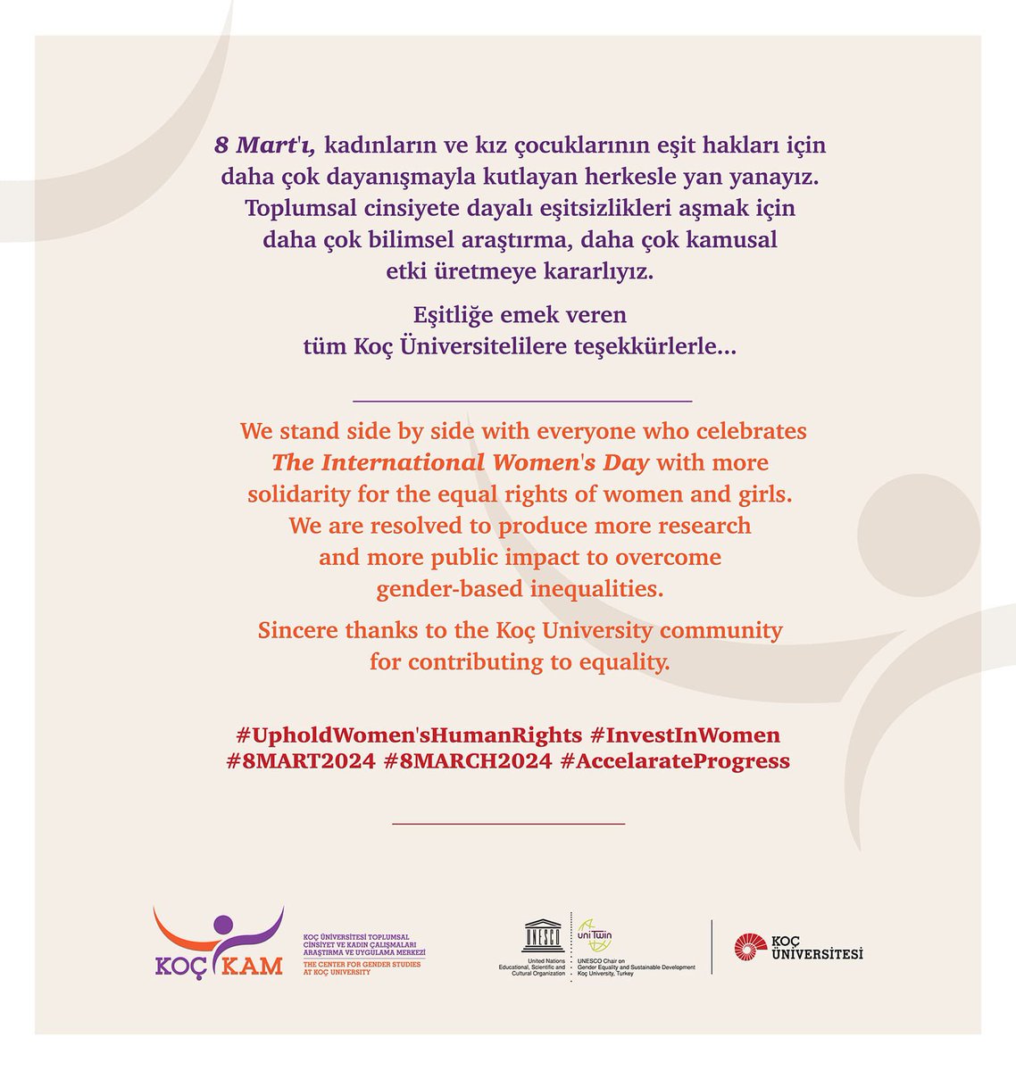 #8Mart2024 #IWD2024 #InvestInWomen #CountHerIn #AccelerateProgress @kocuniversity @bertiloder @aylinkntay1 @AyiseKaradag @unwomenturkiye @unwomeneca @Fierceprojecteu