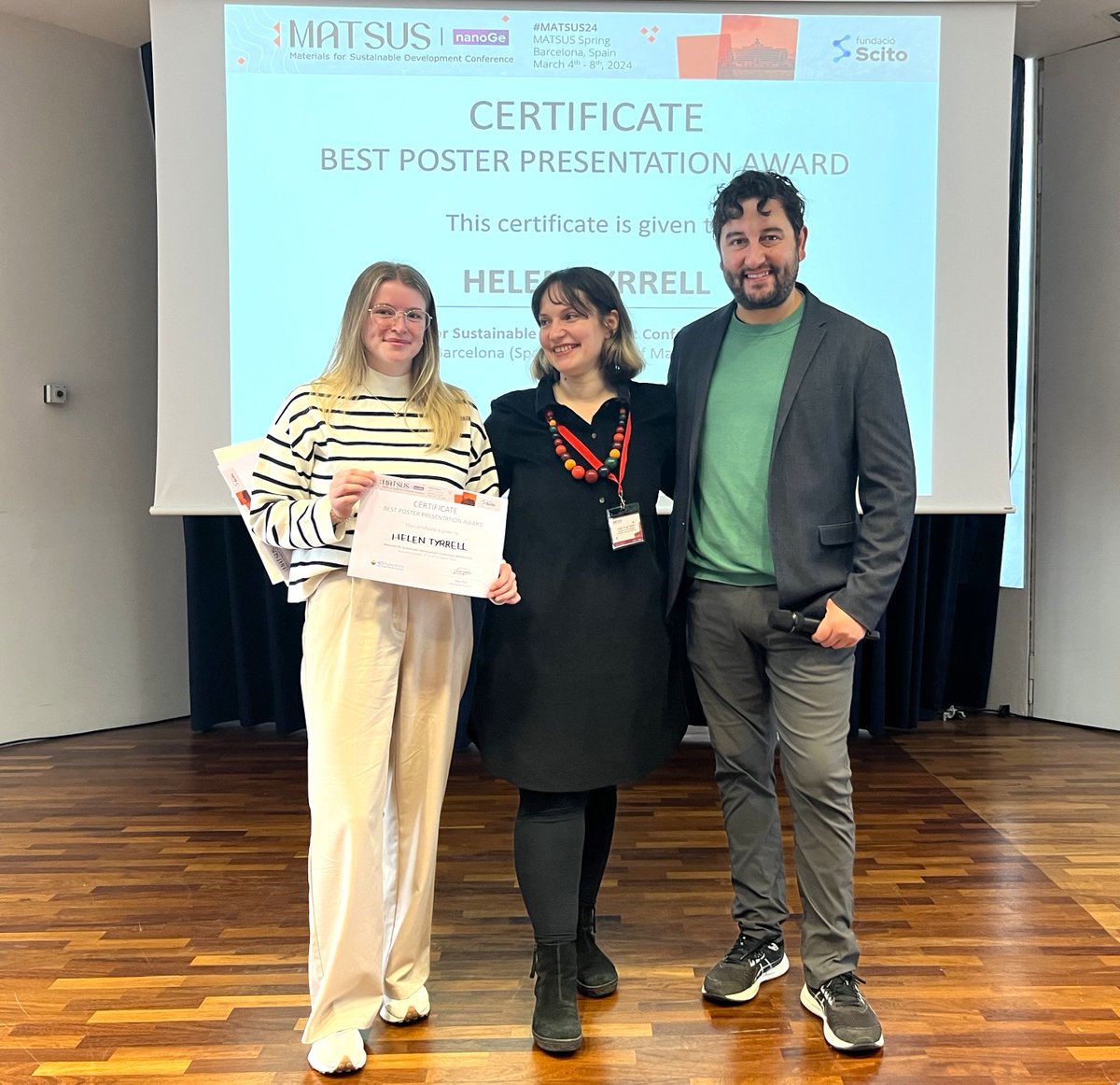 nanoGeConferences (@nanoge_conf) on Twitter photo 🏅Helen Tyrrell (<a href="/imperialcollege/">Imperial College London</a>) receives a Best Poster Prize from <a href="/ACSPublications/">ACS Publications</a> at #MATSUS24 <a href="/nanoGe_Conf/">nanoGeConferences</a> presenting ‘Electro-Oxidation of Plastic Waste-Derived Ethylene Glycol for the Production of High Value Chemicals and Hydrogen’
Congrats!🎉
👉 nanoge.org/MATSUS24/home 🏅Helen Tyrrell (<a href="/imperialcollege/">Imperial College London</a>) receives a Best Poster Prize from <a href="/ACSPublications/">ACS Publications</a> at #MATSUS24 <a href="/nanoGe_Conf/">nanoGeConferences</a> presenting ‘Electro-Oxidation of Plastic Waste-Derived Ethylene Glycol for the Production of High Value Chemicals and Hydrogen’
Congrats!🎉
👉 nanoge.org/MATSUS24/home