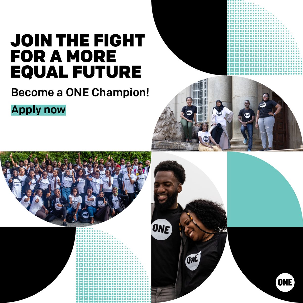 Recruitment for the <a href="/ONEChampions/">ONE Champions</a> 2024 programme in Africa is now open! We’re looking for passionate activists to join us in advocating for transformative finance for Africa. Apply now: act.one.org/survey/champio…