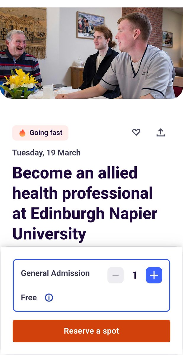 Ciara Ryan (@ciaramryan) on Twitter photo 🎟 🎟 are going fast 🔥
Interested in a career as an occupational therapist, physiotherapist, or social worker?
2025 applications are now open!
Come along to our ℹ️ webinar on Tue 19th March 1:30pm 🧑💻
🎟️tinyurl.com/5n96mc2p
or contact us to find out more 🌟
<a href="/ENU_OT_/">Edinburgh Napier Occupational Therapy</a> 🎟 🎟 are going fast 🔥
Interested in a career as an occupational therapist, physiotherapist, or social worker?
2025 applications are now open!
Come along to our ℹ️ webinar on Tue 19th March 1:30pm 🧑💻
🎟️tinyurl.com/5n96mc2p
or contact us to find out more 🌟
<a href="/ENU_OT_/">Edinburgh Napier Occupational Therapy</a>