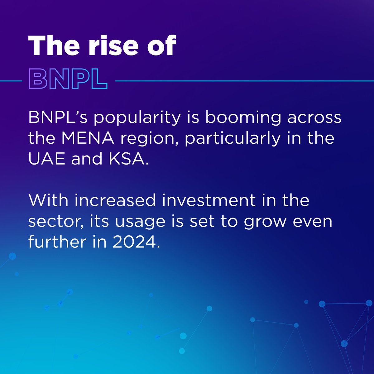2024 is set to be a big year for fintech across the MENA region.
From crypto to CaaS, the landscape is rapidly evolving - but fintech innovators are staying one step ahead.
Swipe below to discover our top 5 predictions for MENA fintech in 2024.
#FOO #Fintech