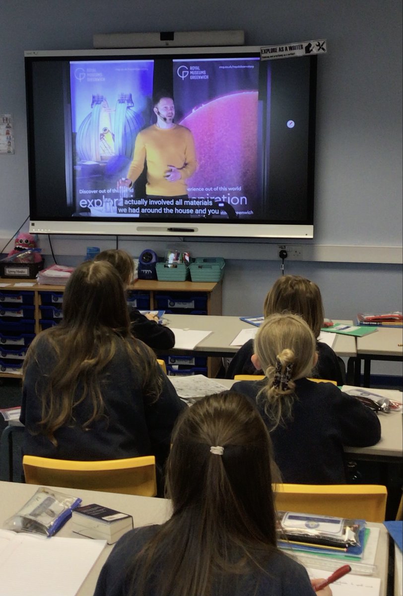 Year 5 are tuning into the Live Science assembly, which is being filmed from The Royal Observatory in Greenwich, for British Science Week #BritshScienceWeek #TheHistoryofTime