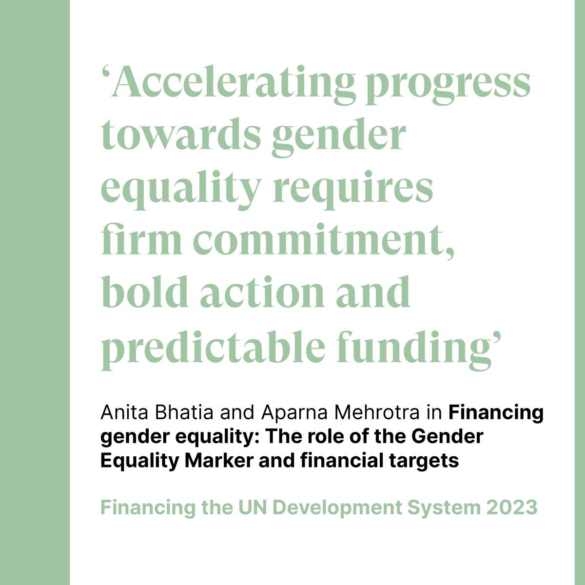 For #WomensDay24 we highlight the need to #InvestInWomen by sharing the #Fin4DevUN article by Anita Bhatia & Aparna Mehrotra @UNWomen in which they track investments in #genderequality financingun.report/essay/financin… #InvestInWomen #8march #WomenDay2024 #GEM