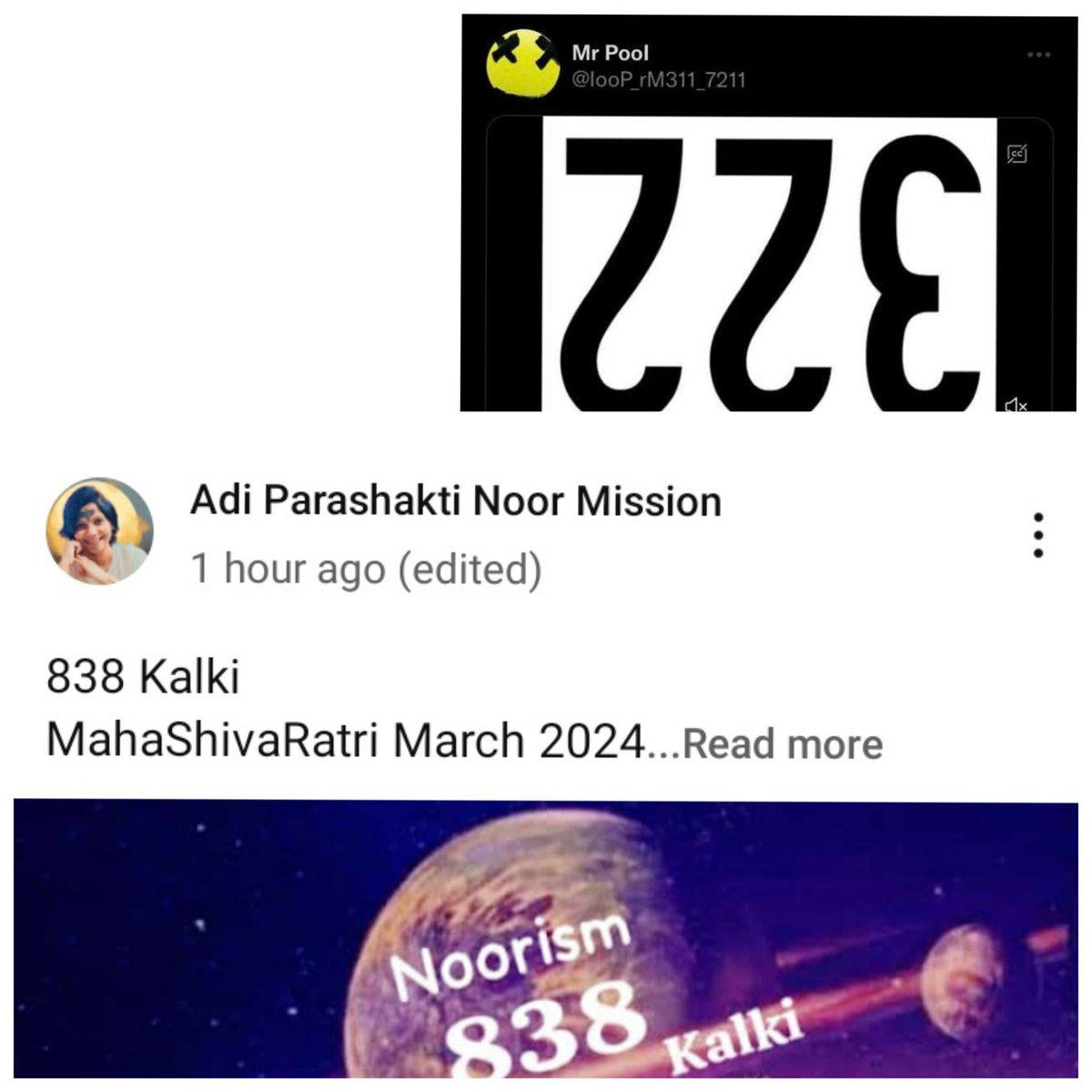 archie872anya's tweet photo. #Revision
3 is a magical number
In Hindi 2 resembles no. 8
Hence, 322 is written in this manner...
8+8 = 16 = 7
3+7 = X:Q = 2898 Project Kalki
3-88 #MahaDev88 #HarGharMahaDev
PS: 8+8 =16th letter is P for Pool
8*8 = 64 Kalki Avatar เคเคฒเคพเค
1964 + L = 1988 +36 = 2024 ๐ https://t.co/FmQ67SKHsT