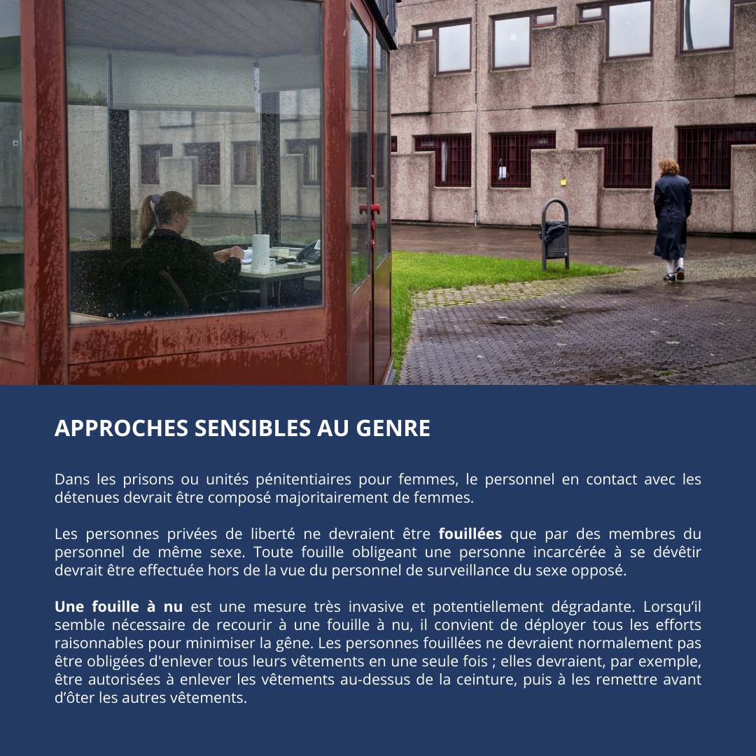 'Les femmes détenues font face à des risques spécifiques et ont des besoins particuliers liés à leur sexe biologique et à leur rôle de genre. Les prisons doivent donc adopter une approche sensible au genre.' Therese Rytter, 2e vice-présidente. bit.ly/43bnS8U #WomensDay