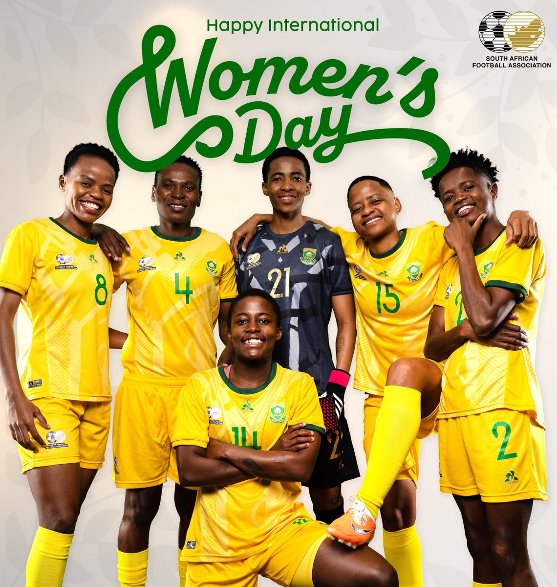 Banyana_Banyana's tweet photo. To all the incredible women out there, today we celebrate YOU!

Happy #InternationalWomensDay 

💚💛✨ https://t.co/Y7OmwvTjIp