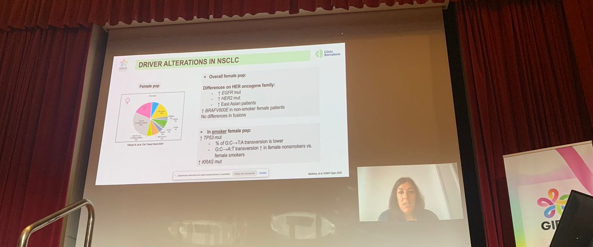 Muchas gracias @GIDOncologia x la invitación! Ha sido un placer participar en vuestra XIV Jornada hablando sobre:

✔️ Diferencias biológicas - #mujeres 👩🏻🫁 #cancerdepulmon 
🧬🩸🩺 perfil genético - inmune 

#DiaDeLaMujer 💜
#8M2024 
#ClinicCancerCenter