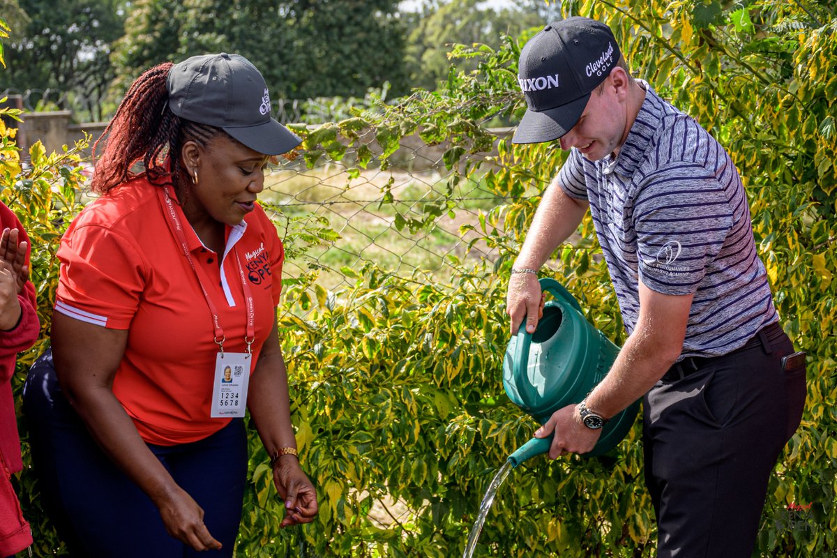 On the sidelines of the Magical Kenya Open, the DP World Tour team took a break to connect with nature. Swapping clubs for shovels, they planted trees at Muthaiga Primary School, sowing seeds of change and sustainability. #MKO2024 #OpenToGrow