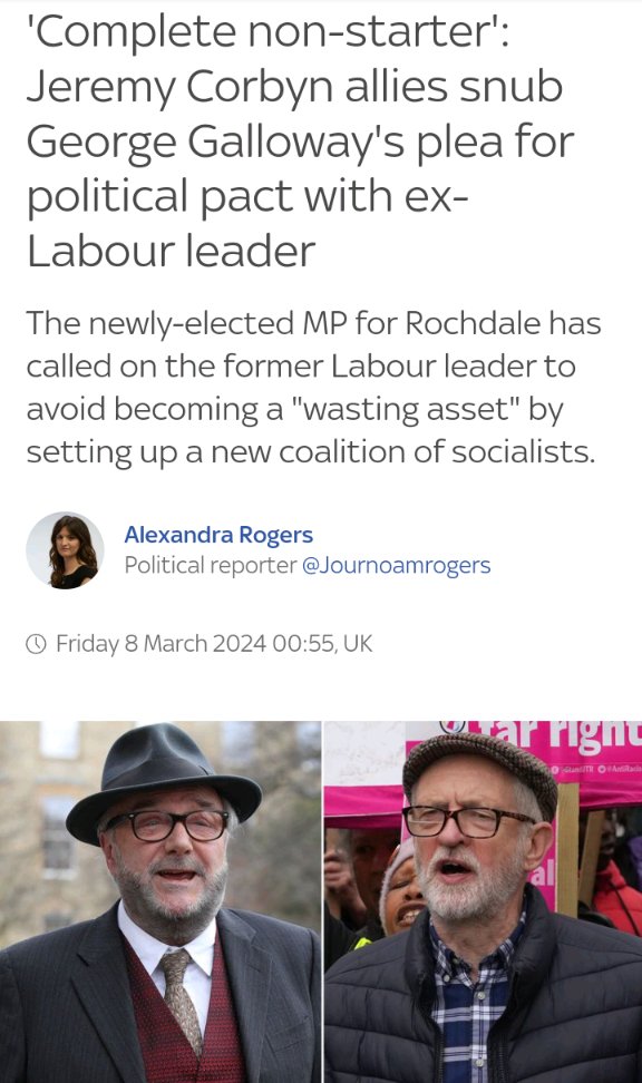 If we'd have had Jeremy Corbyn and George Galloway instead of Jeremy Corbyn and Tom Watson, we'd have had a Labour government in 2017.
