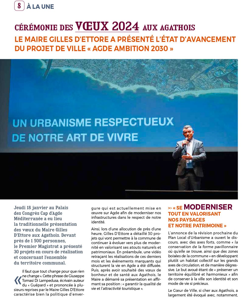 AgdeOfficiel's tweet photo. #AgdeLeMag n°122 janvier et février 2024
Le #Magazine d'#informations #Municipales est en ligne :
>> Téléchargez AGDE LE MAG : https://t.co/6p8zlTCKhy
#ALaUne #ACTUS #Actualites #Agde #CapdAgde #GraudAgde #capdagdemediterranee #capdagdedestination https://t.co/jAfSFnNVr4