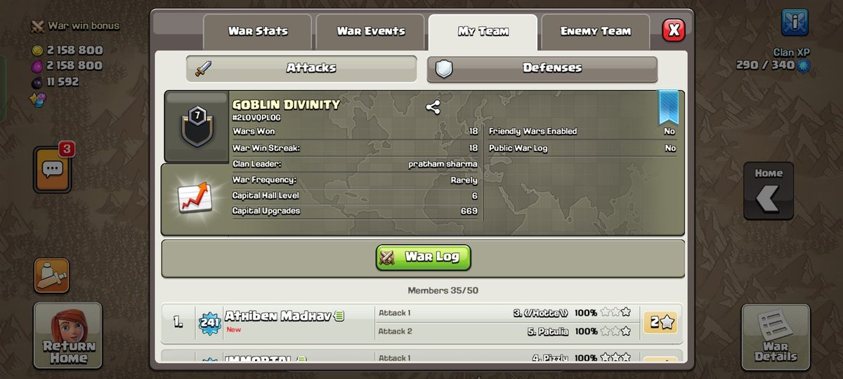 LordGoblin64's tweet photo. Broke thier 23 streak by 1% 🫣
MVP of the war- @immortal_coc 

#coc #supercell #winstreak
#Goblin https://t.co/1xpWm6CGiW