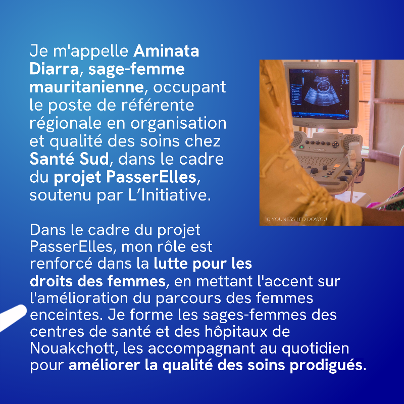 EF_LINITIATIVE's tweet photo. 🗣️ « Avec le projet PasserElles soutenu par L’Initiative, nous observons une meilleure qualité de la prise en charge des patientes à la maternité ».
🤰 Aminata Diarra, sage-femme mauritanienne et référente régionale pour @SanteSud13, vous parle.
Découvrez son portrait. #8mars ⤵️