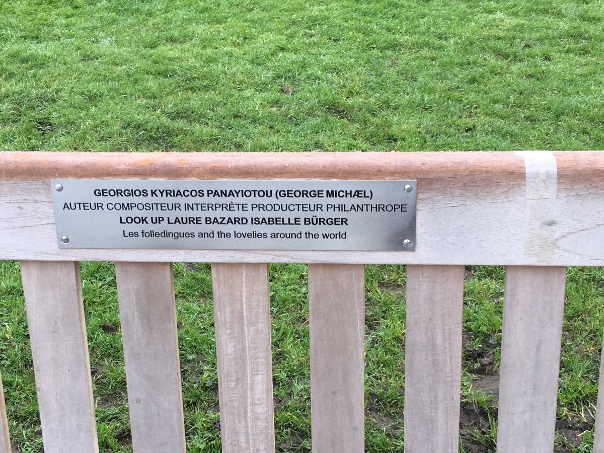 When the dedication on this bench first caught my eye I thought, 'Hmm, so it's dedicated to some obscure Greek composer guy.' Then my eyes reached the brackets and I realised he wasn't so obscure after all.