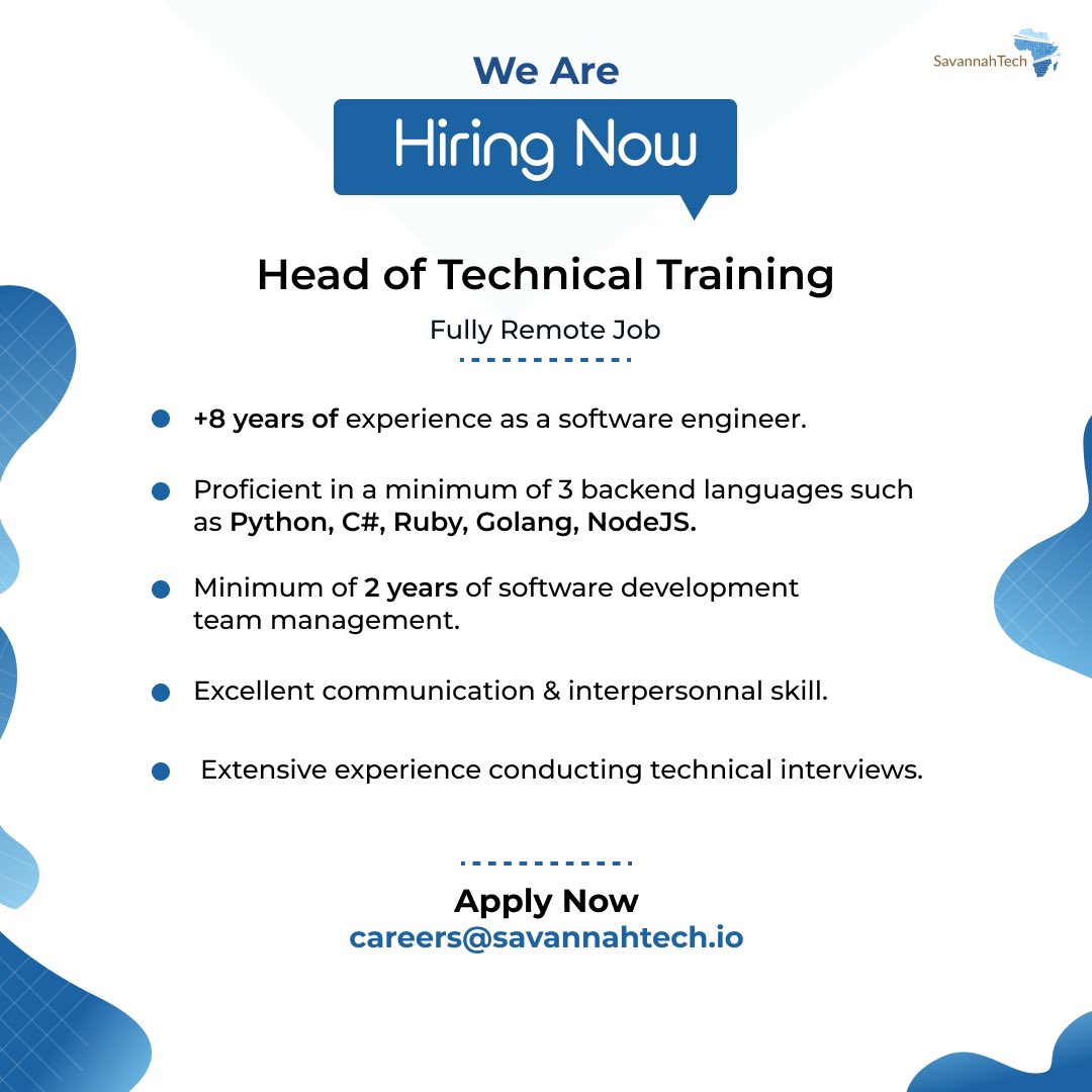 dynamic_moon's tweet image. SavannahTech is #HiringNow 

#jobsintech #TechJobs