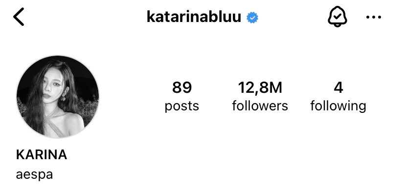KRNsocialmedia's tweet photo. [🔥] Karina’s Instagram has surpassed 12.8M followers

4th gen female idols with most followers on Instagram

#1 — #KARINA (12.8M)
#2 — JWY (11.6M) 
#3 — SKR (10.9M)
 
#KARINAinstagram
#KARINA #카리나 #カリナ #劉知珉 #aespa https://t.co/hGdSzZxhvj