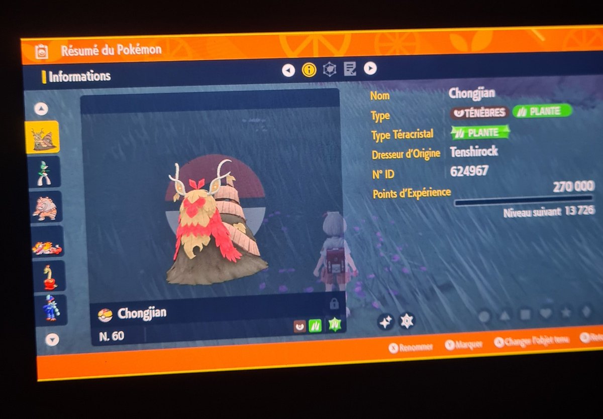 saroul's tweet photo. Shiny du matin bonjour ! Oooui enfin trouver ce magnifique Chongjian shiny en 3876 reset 🤩 un shiny qui marque mon début dans le delock des jeux switch 😋Juste magnifique les couleurs je suis choquer 😭 https://t.co/8HGpdy2RNU