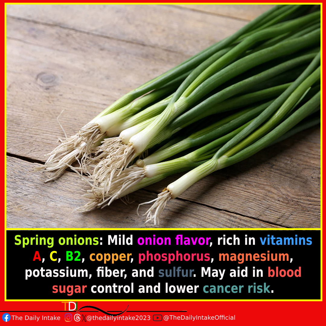 Spring into Flavor with Spring Onions! 
#OnionMagic #NutrientPacked #TastyTwist #HealthyEats #SpringOnionLove #TheDailyIntake