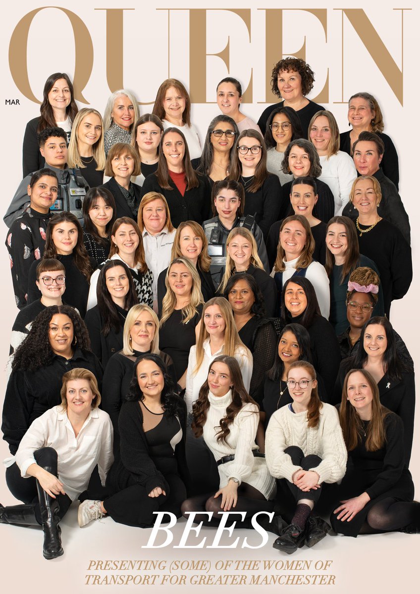 BeeNetwork's tweet image. .@BritishVogue who?  

To celebrate #InternationalWomensDay  and #InspireInclusion, this year we wanted to honour just some of the amazing women who work at #TfGM by recreating that viral photo. 

For more information on how else we’re celebrating our wonderful women, click here