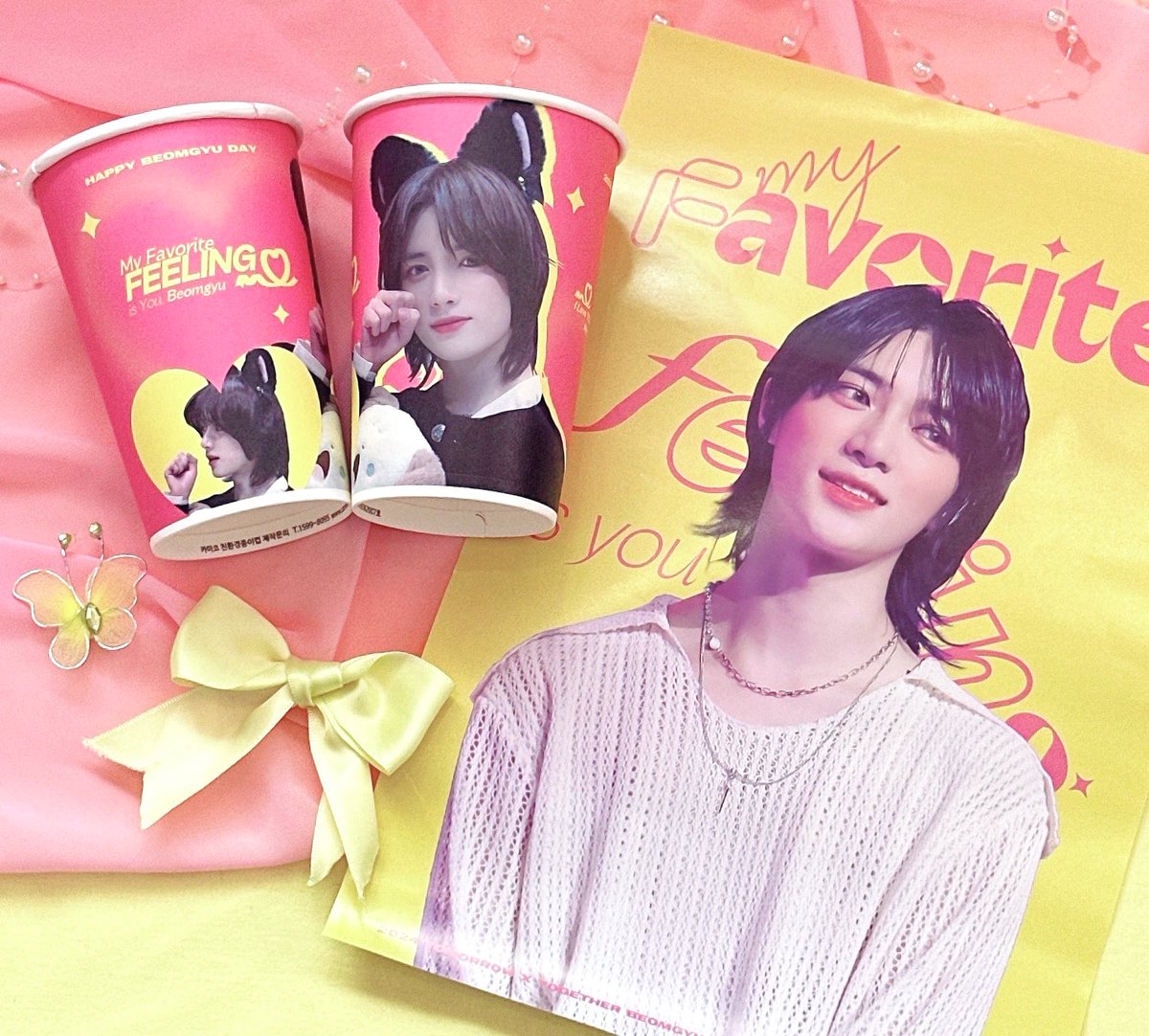 #TXT #ボムギュ さん3/9〜3/13お誕生日ミニパネル展
<a href="/My_favorite_BG/">𝙈𝙮 𝙁𝙖𝙫𝙤𝙧𝙞𝙩𝙚 𝙁𝙚𝙚𝙡𝙞𝙣𝙜</a> 様
<a href="/B_Beomgyu313/">𝗕</a> 様
ᡣ𐭩ラッキードロー❤︎グッズ
ᡣ𐭩パネル
ᡣ𐭩カップ2種
🩷ピンクカップ
特典ミニポスター
💛イエローカップ
ポストカード2枚
ステッカー3枚
#My_Favorite_Feeling_범규
#범규   #BEOMGYU