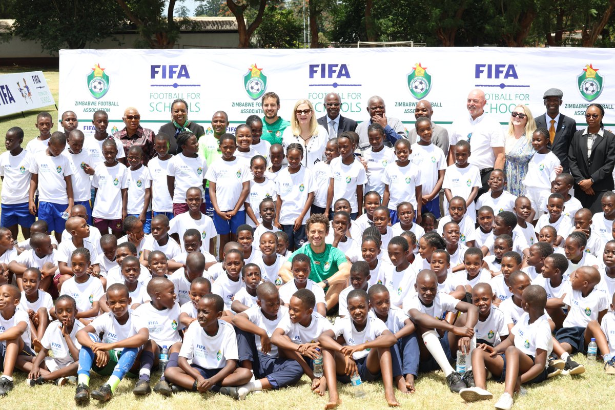 GOD DID... Humbled to successfully lead and launch the first ever FIFA Football for Schools in Zimbabwe, which was graced by the Honorable Minister, @KirstyCoventry Merci FIFA😍, Zimbabwe is grateful #FIFA #FIFAFootballforschools