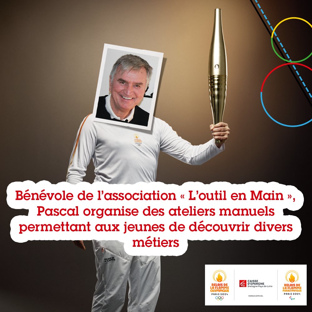 CaissEpargneBPL's tweet photo. Jean-Marie Pouliquen et Pascal Pichon porteront la flamme avec la Caisse dâEpargne Bretagne Pays de Loire đ„ FĂ©licitations !
#NousportonslaFlamme #PlusProchePlusUtile #Paris2024 https://t.co/vznPUwQtlz